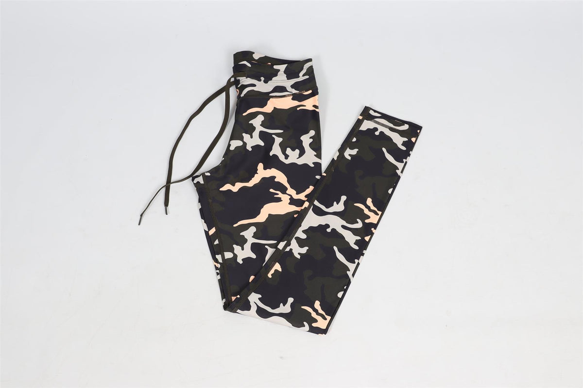 THE UPSIDE MULTICOLOURED JERSEY LEGGINGS SMALL