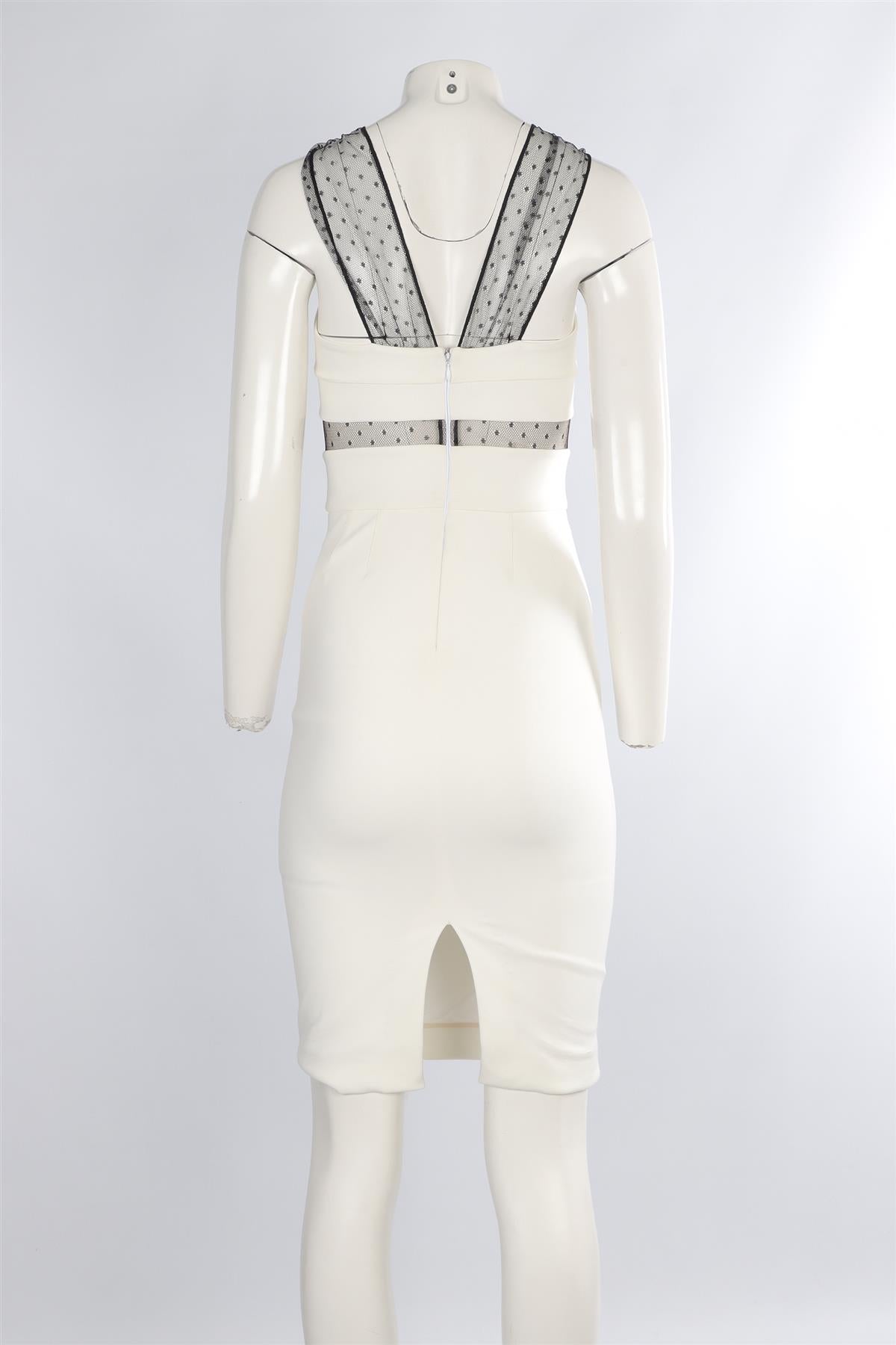 NOAM HANOCH IVORY JERSEY MINI DRESS US 2 UK 6