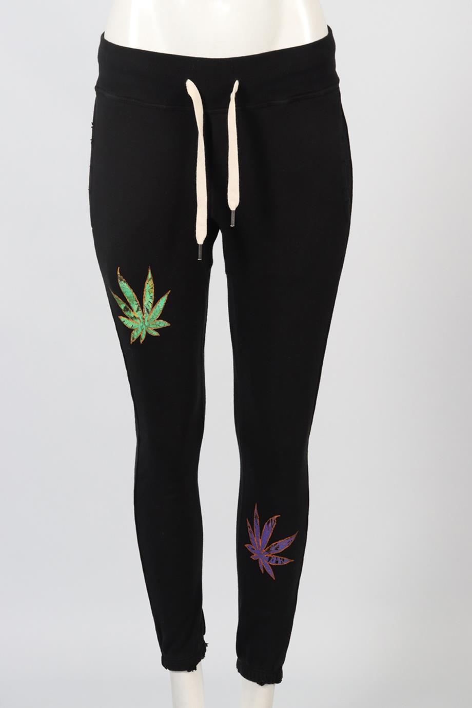 NSF + JACQUIE AICHE PRINTED COTTON TRACK PANTS XSMALL