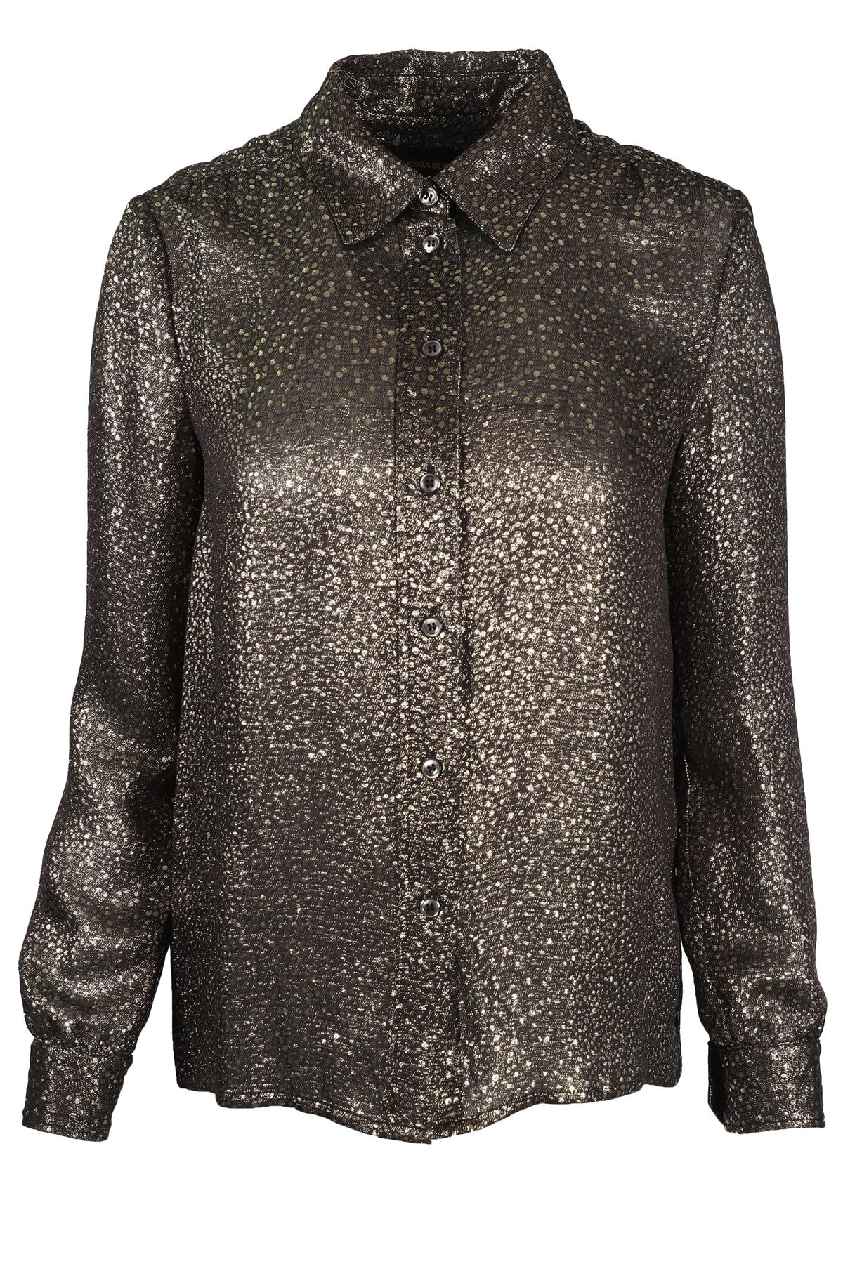 VANESSA SEWARD GOLD SILK BLEND SHIRT FR 36 UK 8