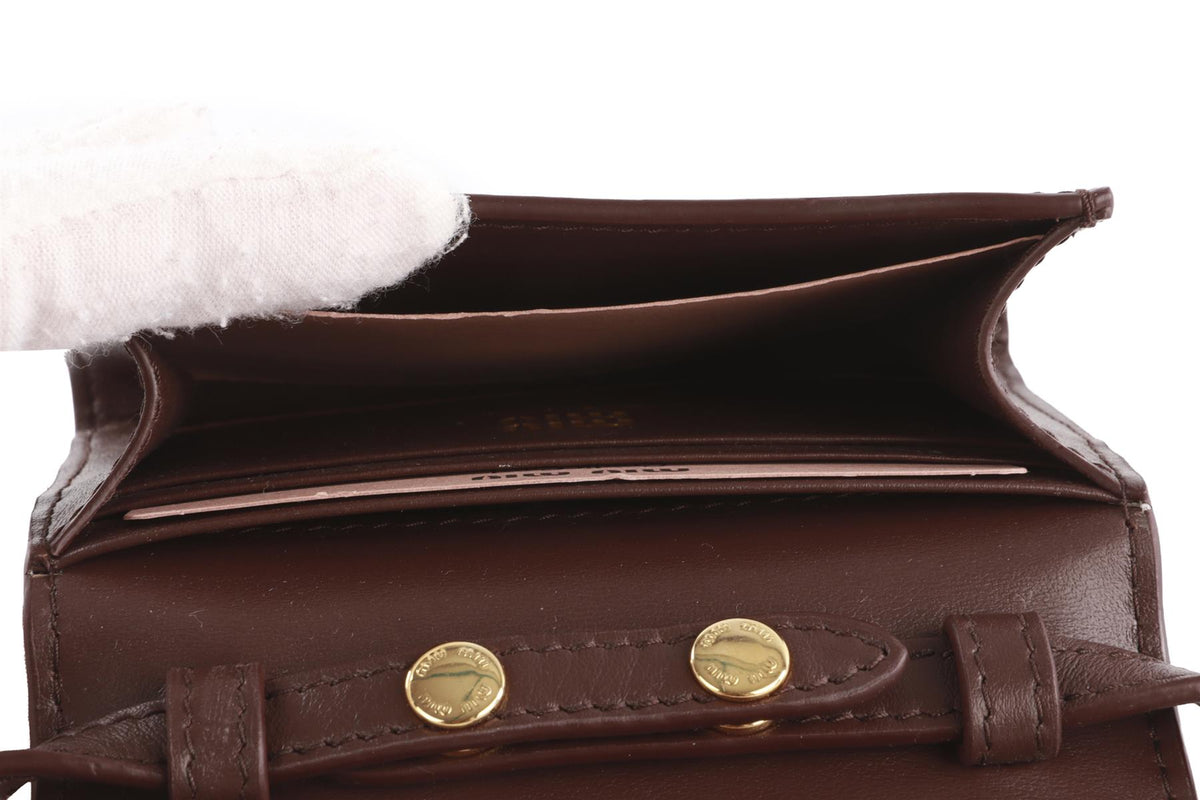MIU MIU BROWN LEATHER WALLET