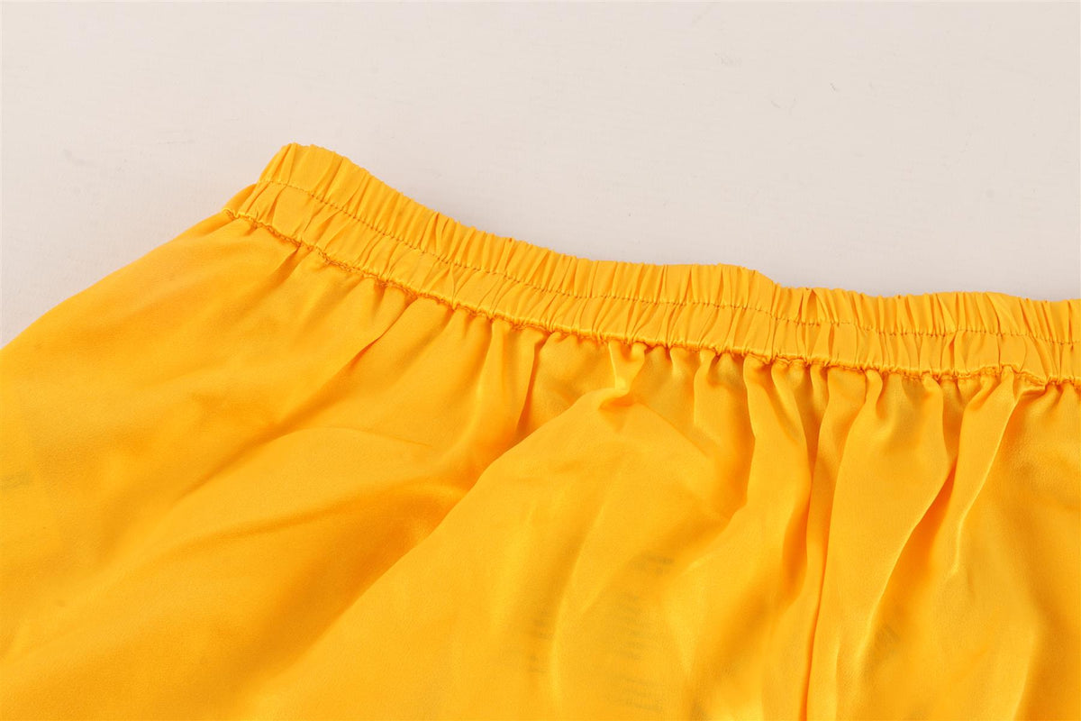 CHRISTOPHER ESBER ORANGE SILK SHORTS UK 8