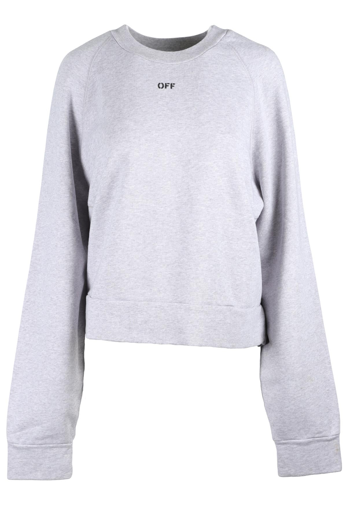 OFF-WHITE GREY COTTON SWEATSHIRT MEDIUM