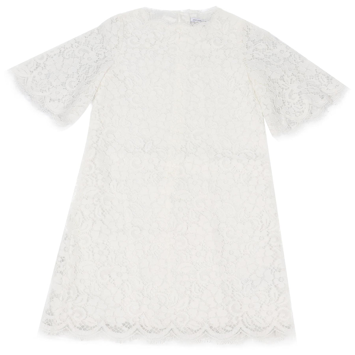 DOLCE & GABBANA WHITE KIDS GIRLS LACE DRESS 7-8 YEARS