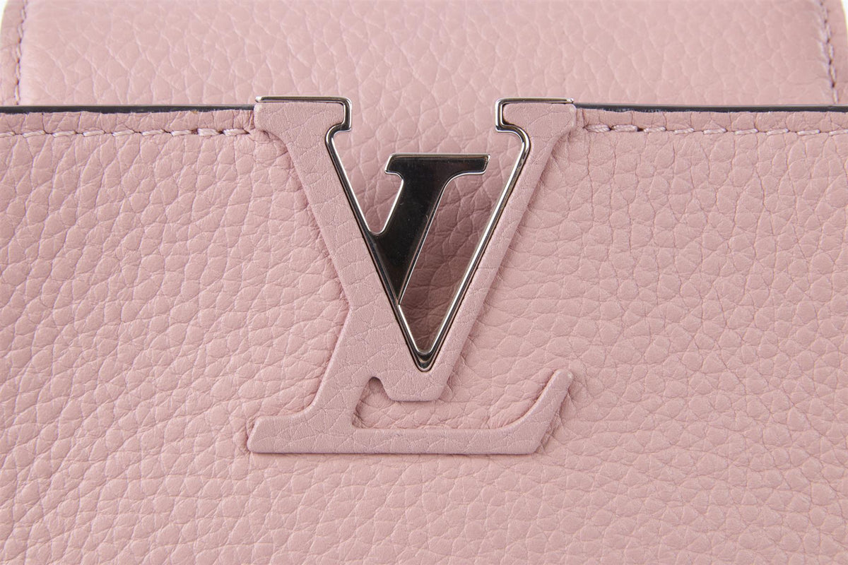 LOUIS VUITTON PINK CAPUCINES BB TAURILLON LEATHER TOTE BAG