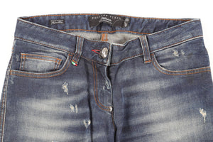 PHILIPP PLEIN BLUE DENIM TAPERED JEANS W25 UK 6/8