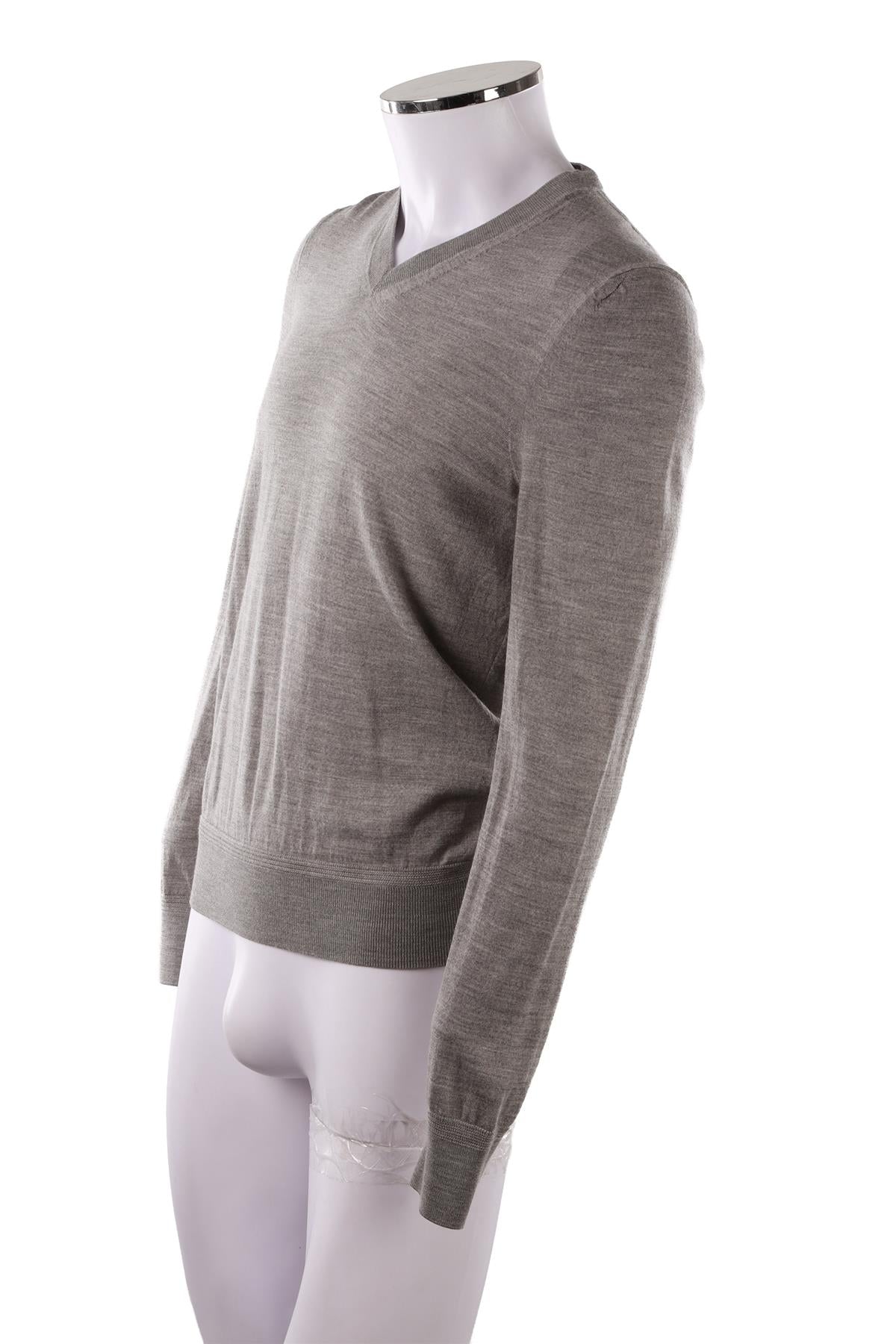 GREY MEN'S WOOL SWEATER