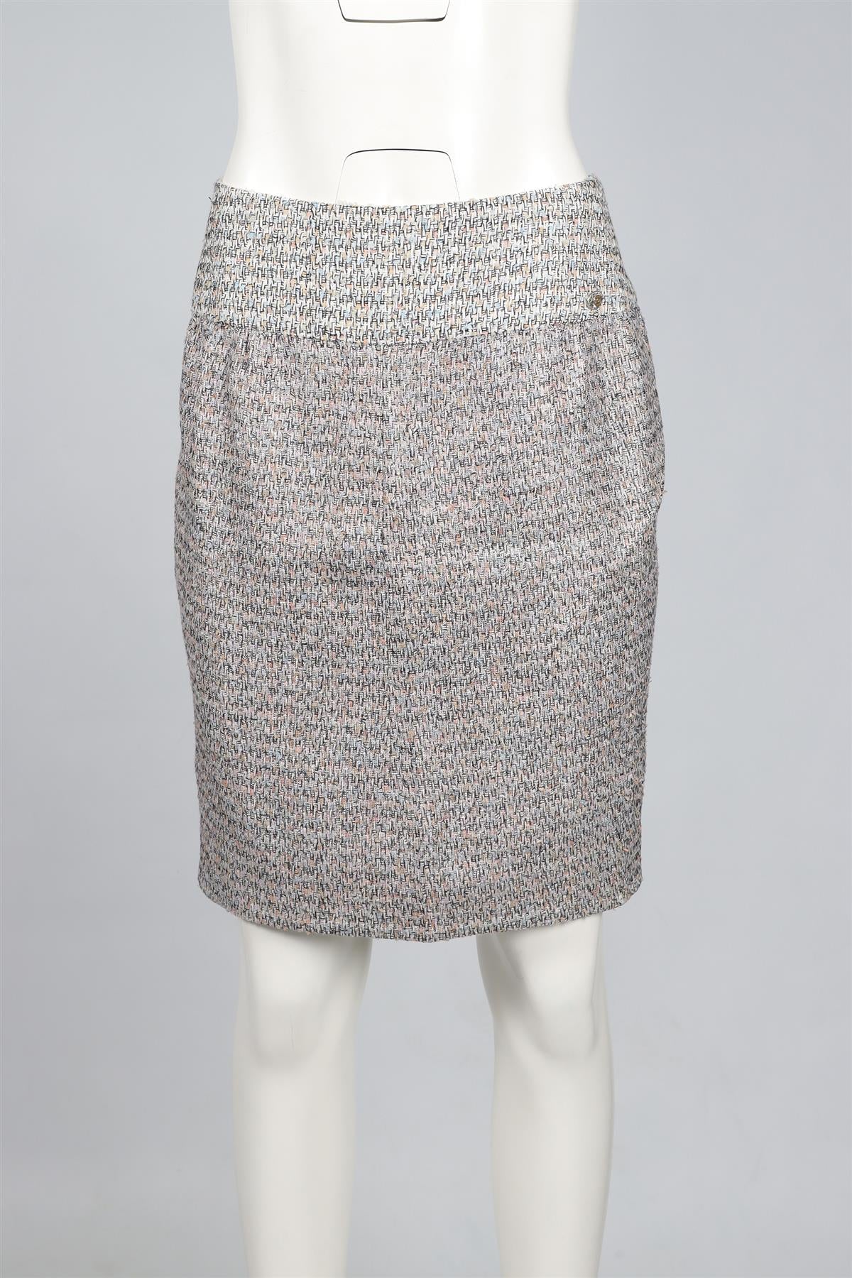 CHANEL MULTI 2009 COTTON SKIRT FR 42 UK 14