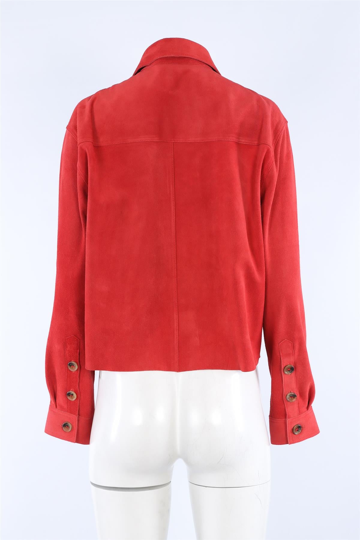 BELLA FREUD RED SUEDE JACKET SMALL