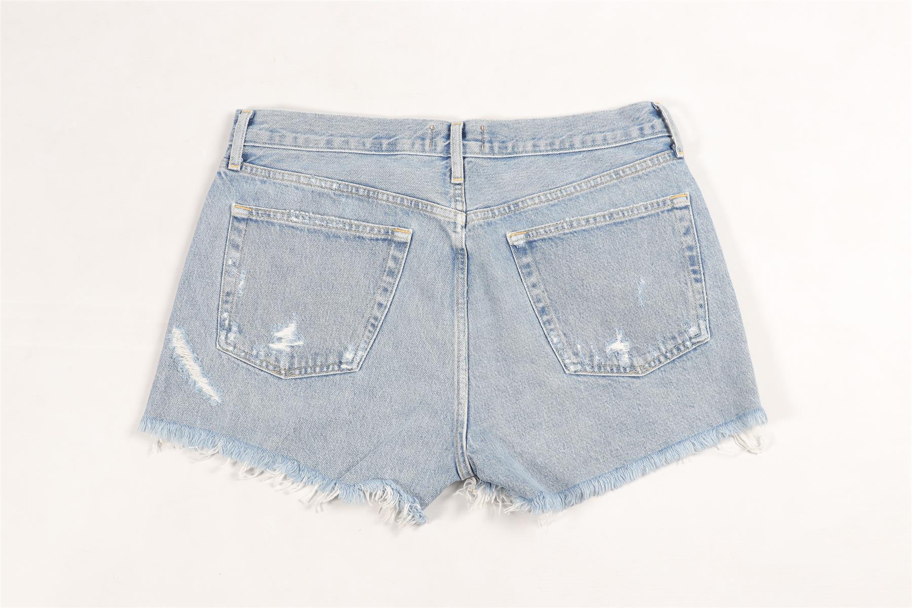 AGOLDE BLUE HIGH RISE DENIM SHORTS W29 UK 10-12