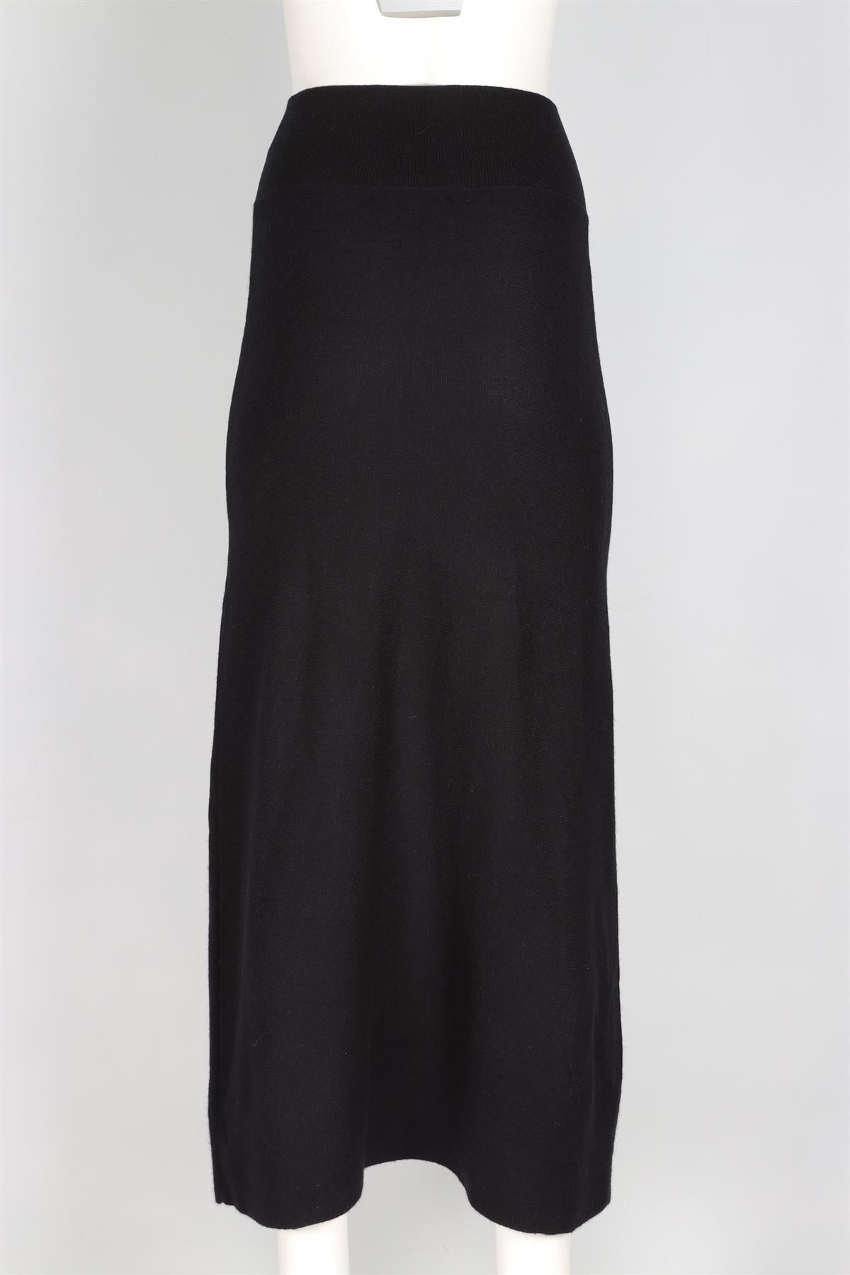 NAKED CASHMERE BLACK CASHMERE MAXI SKIRT XSMALL