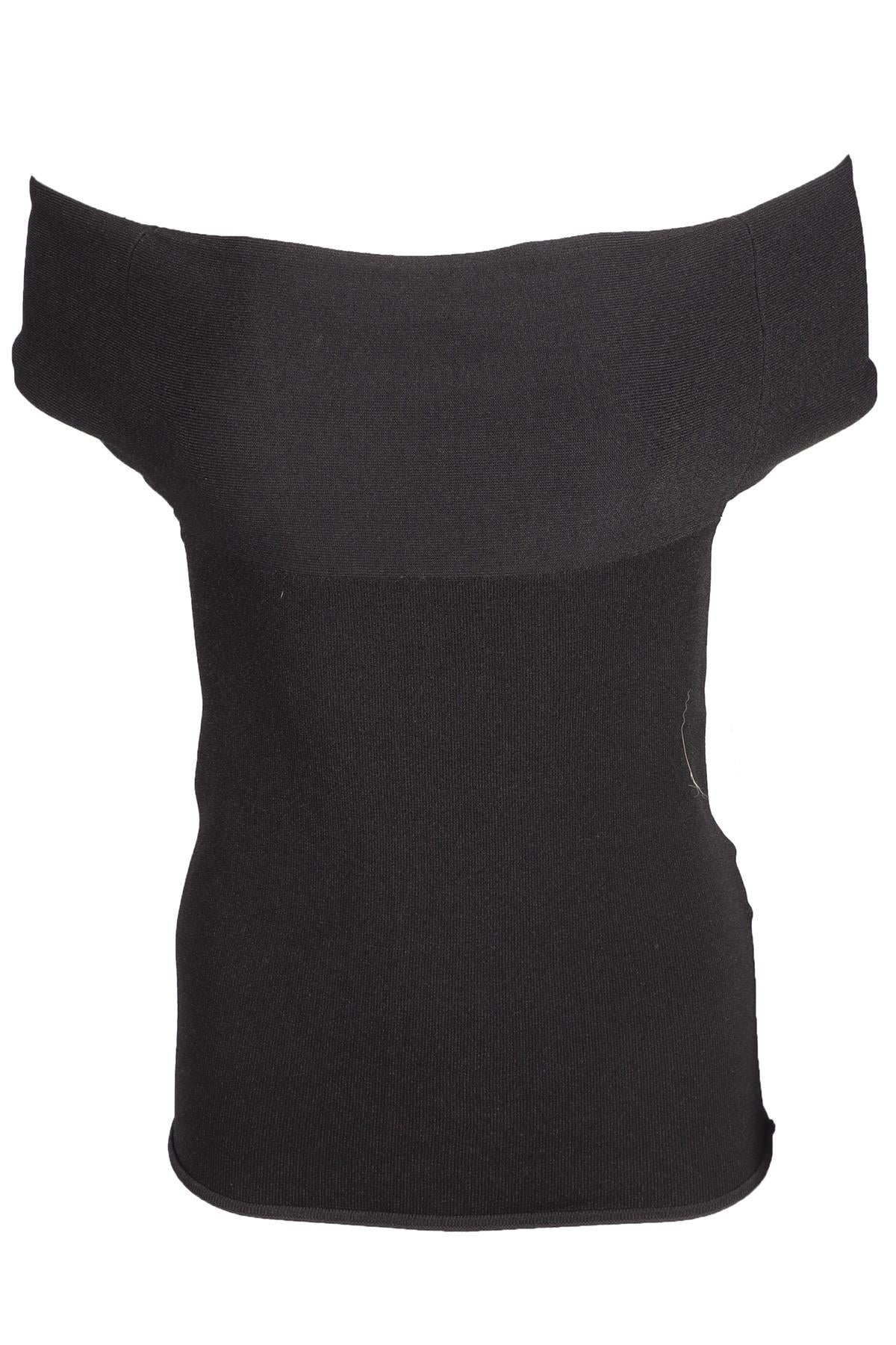 TOTEME BLACK KNIT TOP MEDIUM