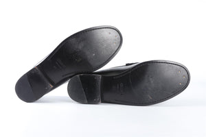 CELINE BLACK MEN'S TRIOMPHE LEATHER LOAFERS EU 41.5 UK 7.5 US 8.5