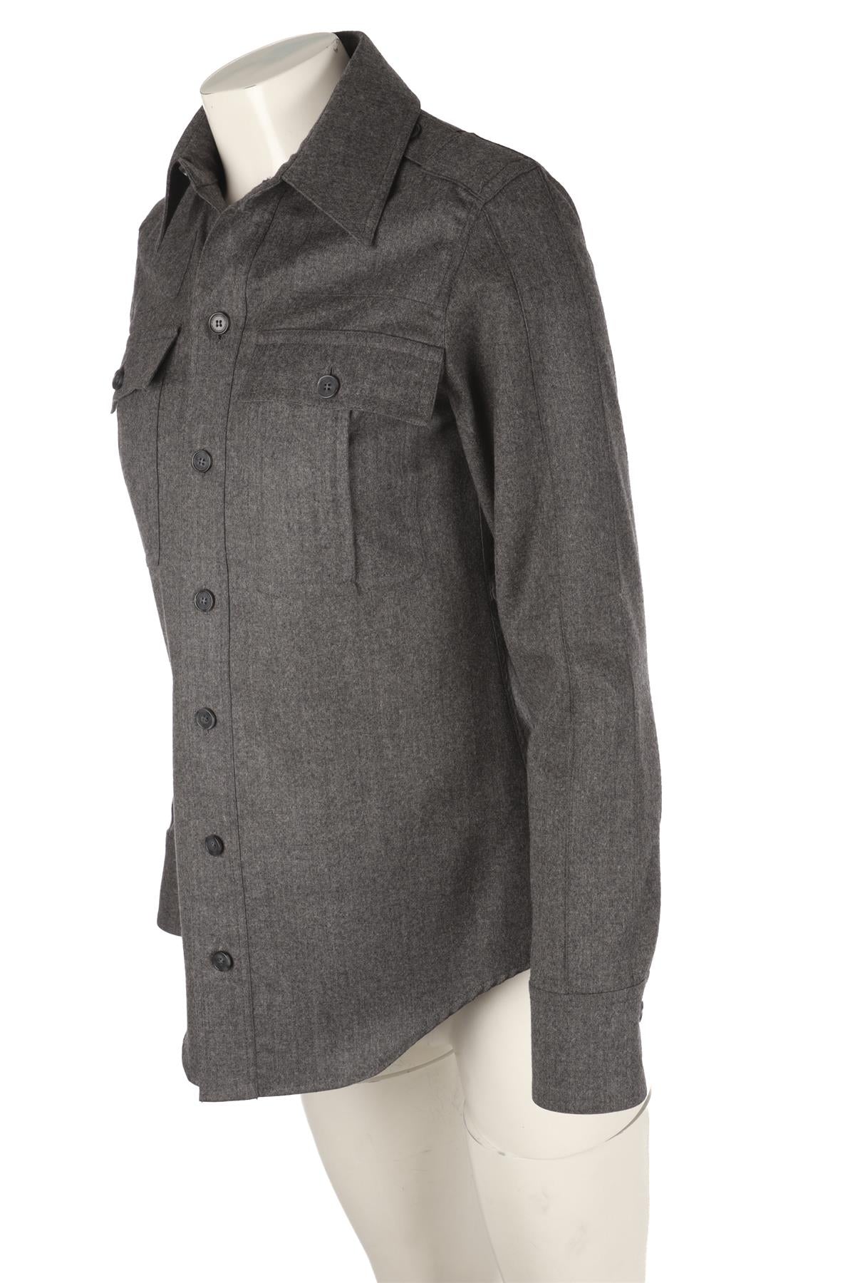 STELLA MCCARTNEY GREY WOOL SHIRT IT 40 UK 8