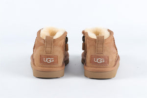 UGG BROWN GIRLS SUEDE ANKLE BOOTS EU 27.5 UK 9 US 10