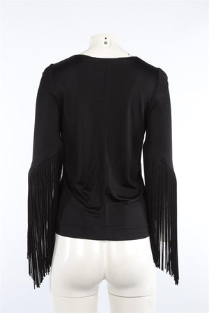 GALVAN LONDON BLACK JERSEY TOP FR 36 UK 8