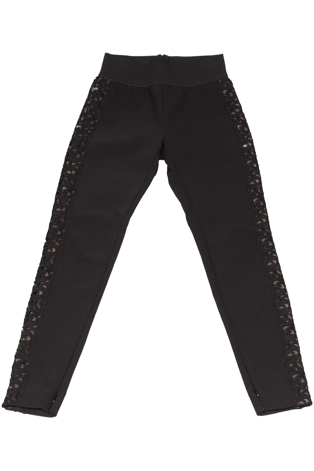 STELLA MCCARTNEY BLACK COTTON SKINNY PANTS IT 36 UK 4