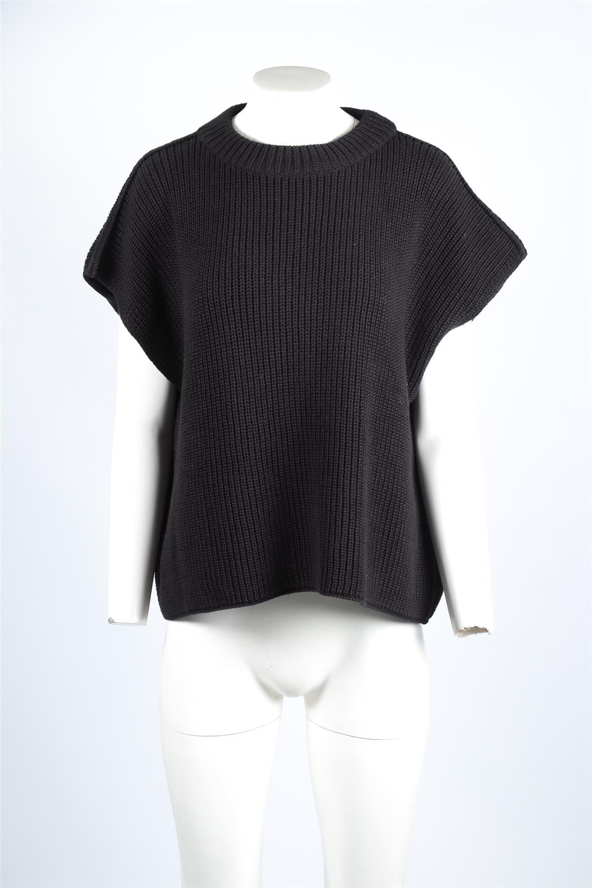 FRANK & EILEEN BLACK COTTON VEST SMALL