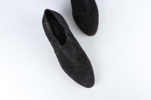 TOD'S BLACK SUEDE ANKLE BOOTS EU 38 UK 5 US 8