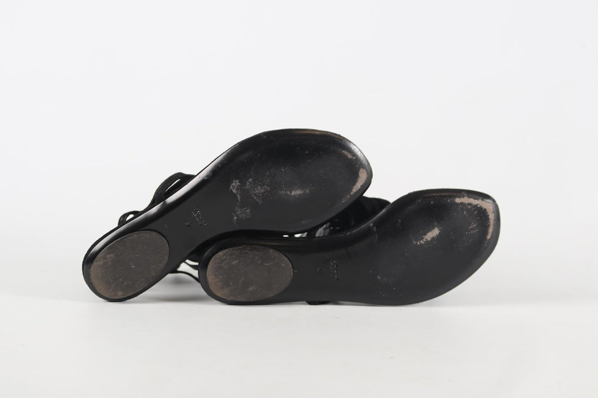GUCCI SUEDE SANDALS EU 37 UK 4 US 7