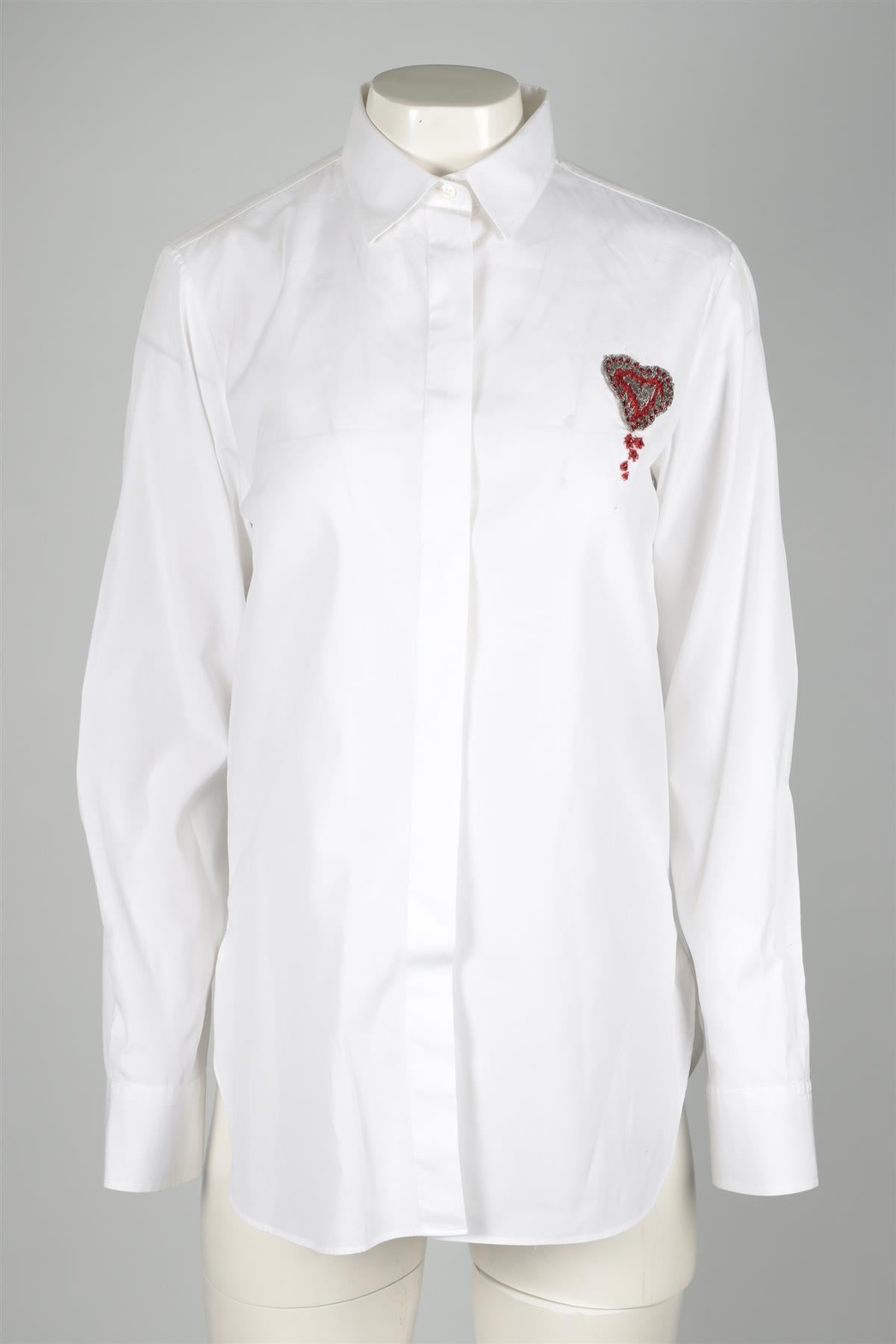 CHRISTIAN DIOR WHITE COTTON SHIRT FR 40 UK 12