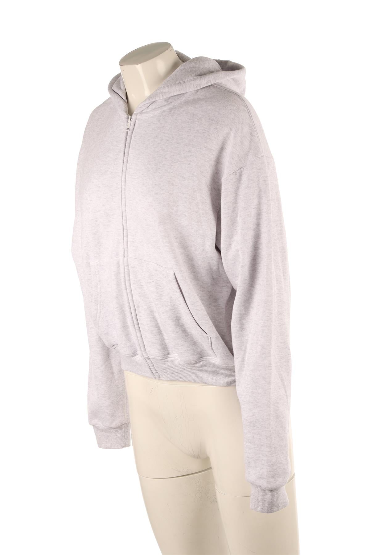 SKIMS GREY COTTON HOODIE SMALL