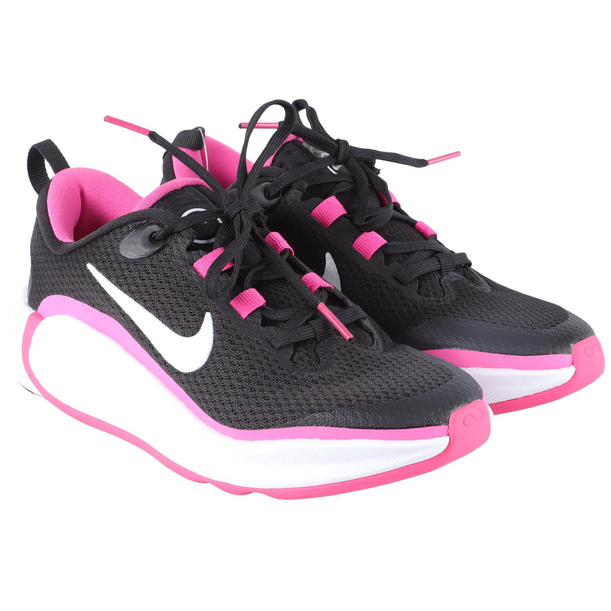 NIKE KIDS GIRLS INFINITY FLOW BLACK SNEAKERS EU 36.5 UK 4. US 4.5Y
