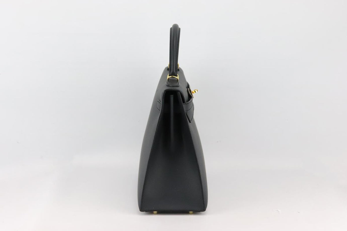 HERMÈS 2015 KELLY SELLIER 32CM SOMBRERO LEATHER BAG