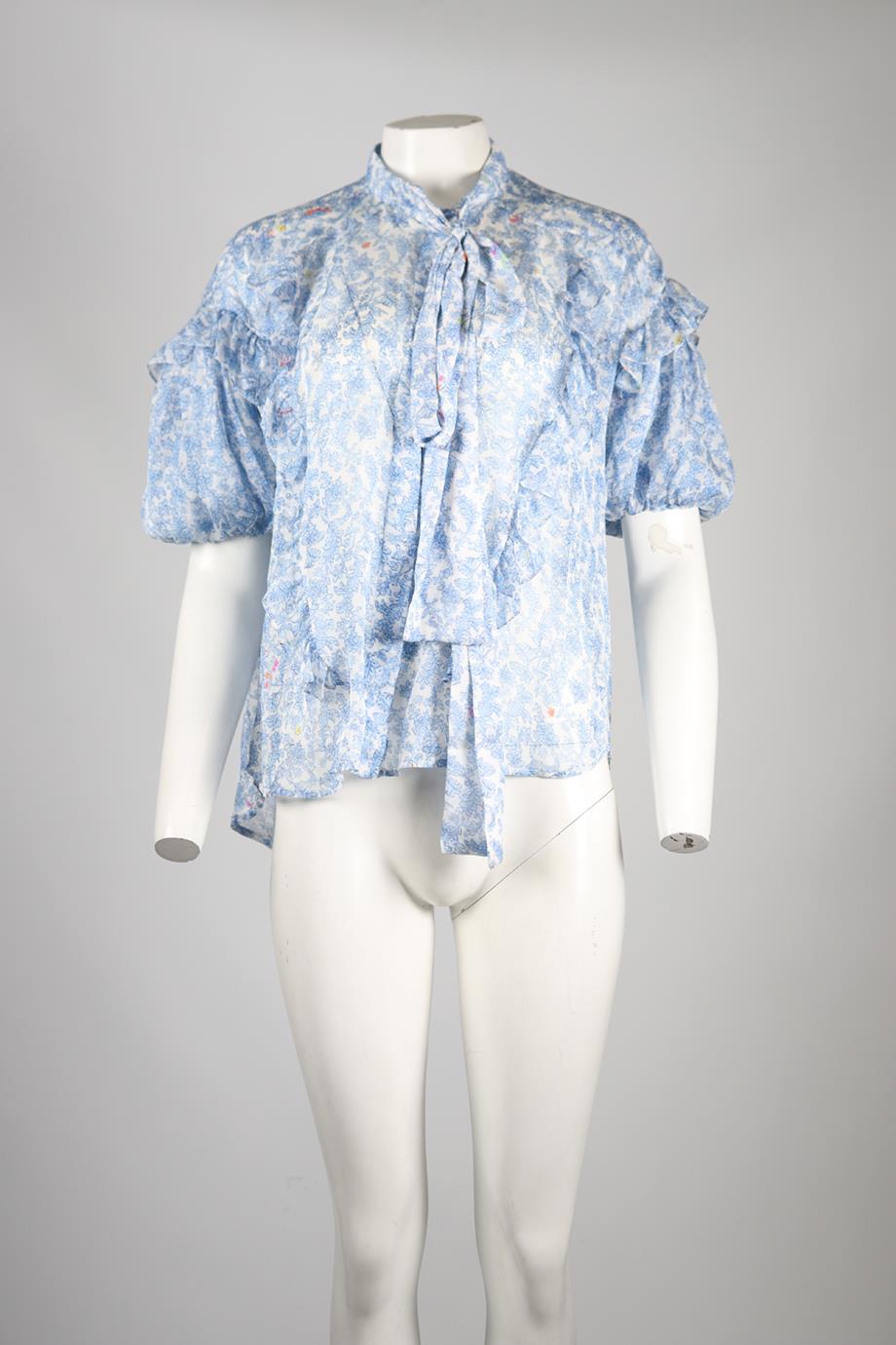 PREEN BY THORNTON BREGAZZI SILK BLEND TOP MEDIUM