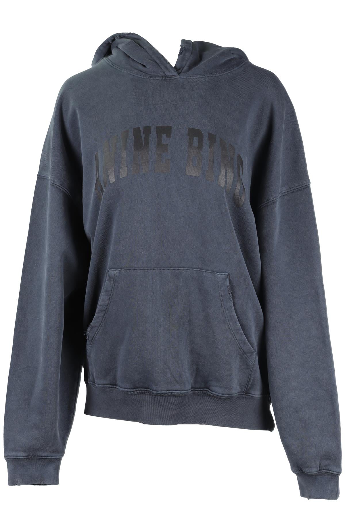 ANINE BING GREY COTTON HOODIE MEDIUM