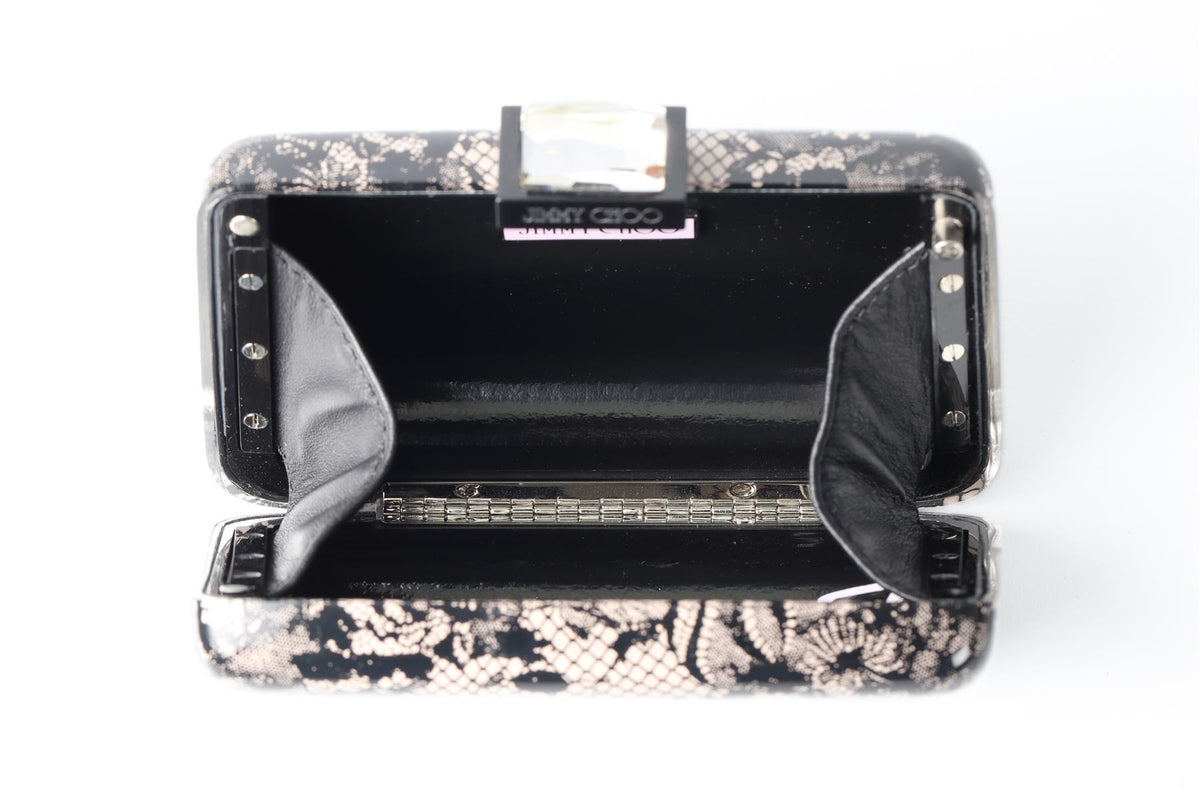 JIMMY CHOO NUDE PERSPEX CLUTCH