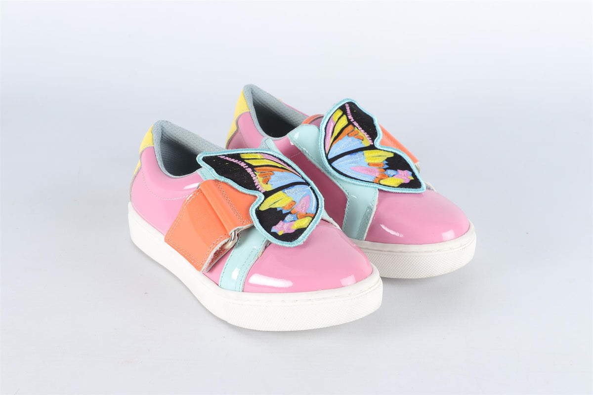 SOPHIA WEBSTER PINK KIDS GIRLS LEATHER SNEAKERS EU 26 UK 8.5 US 9.5