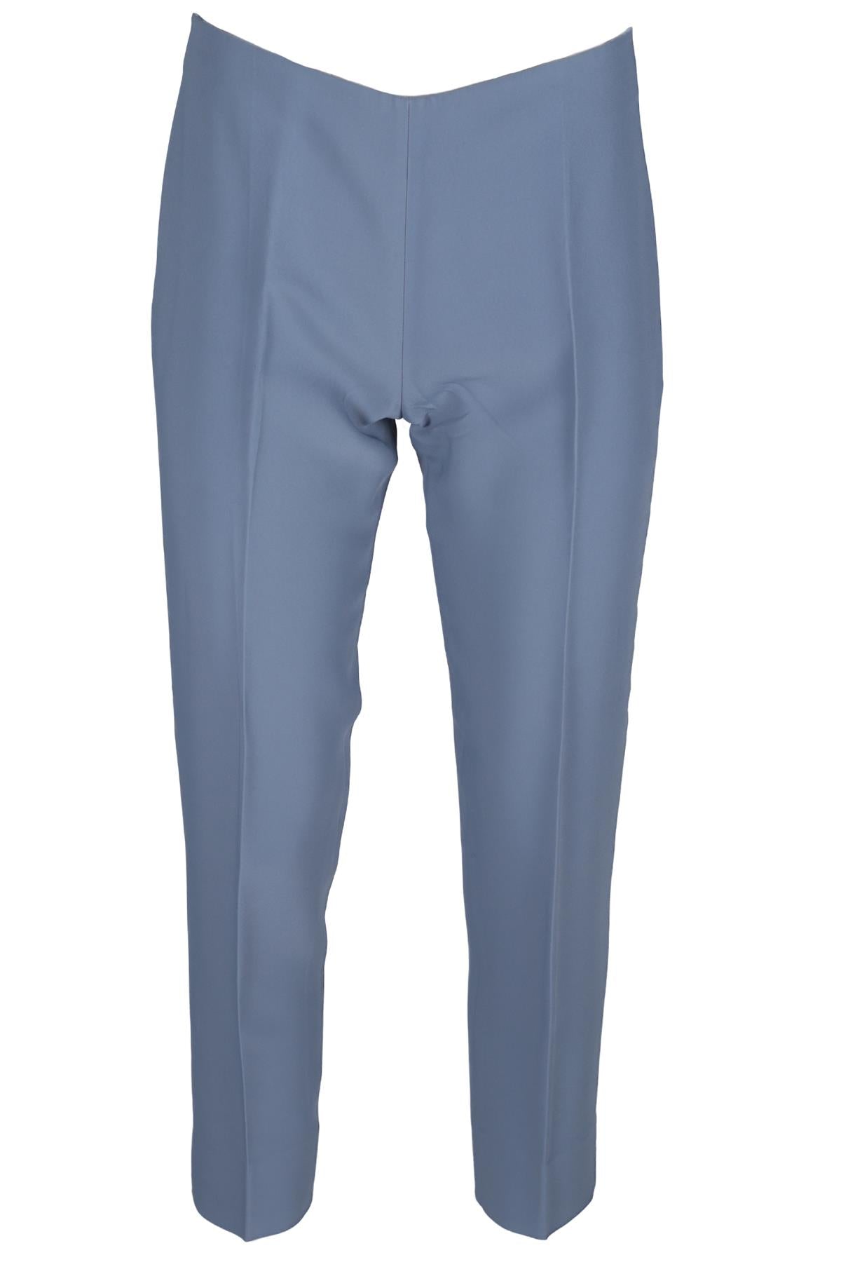 ANTONIO BERARDI BLUE CREPE STRAIGHT LEG PANTS IT 44 UK 12