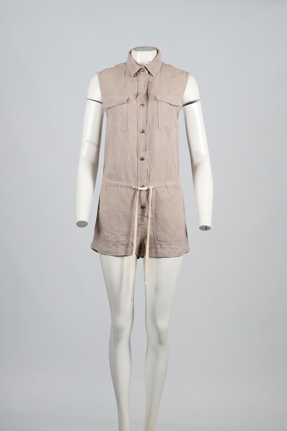 ENZA COSTA LINEN BLEND PLAYSUIT UK 8