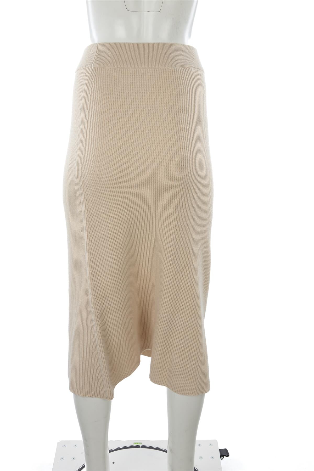 SÉZANE BEIGE WOOL MIDI SKIRT MEDIUM