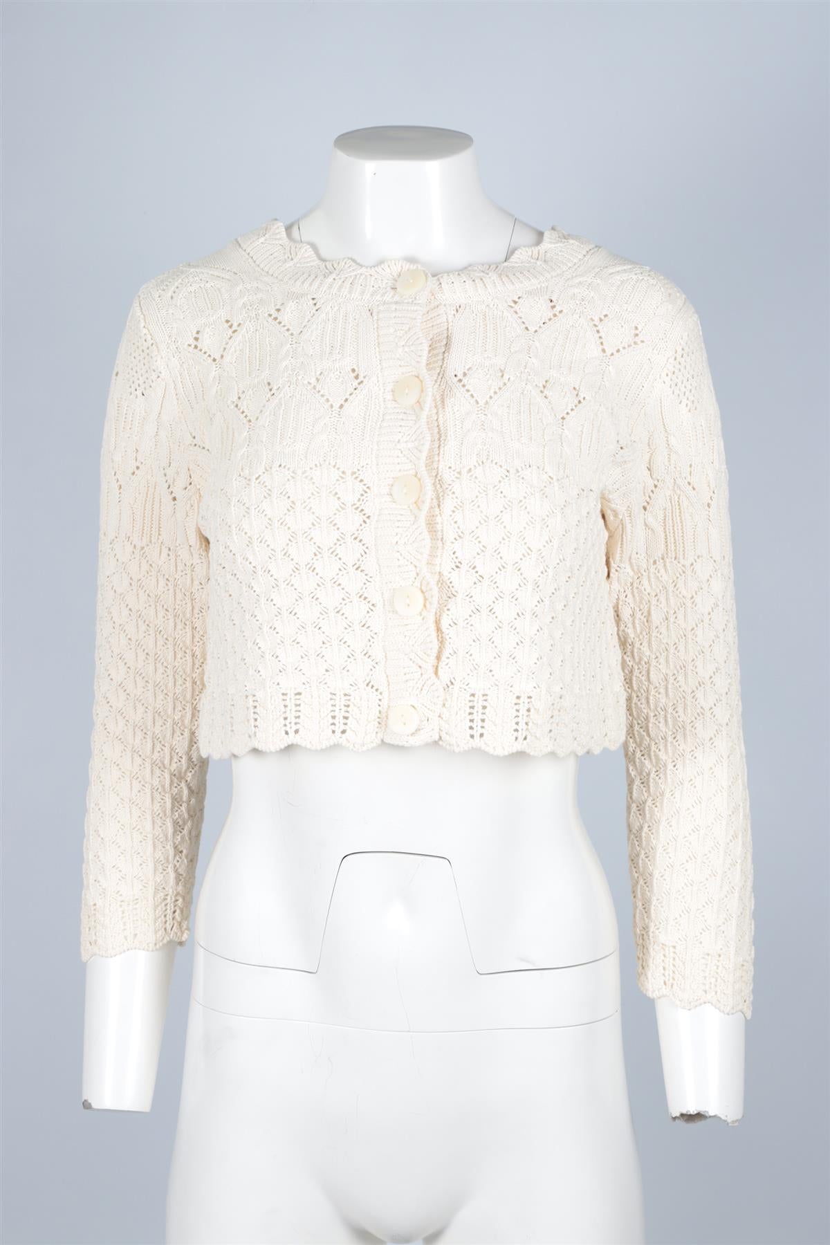 BA&SH CREAM KNIT CARDIGAN UK 8