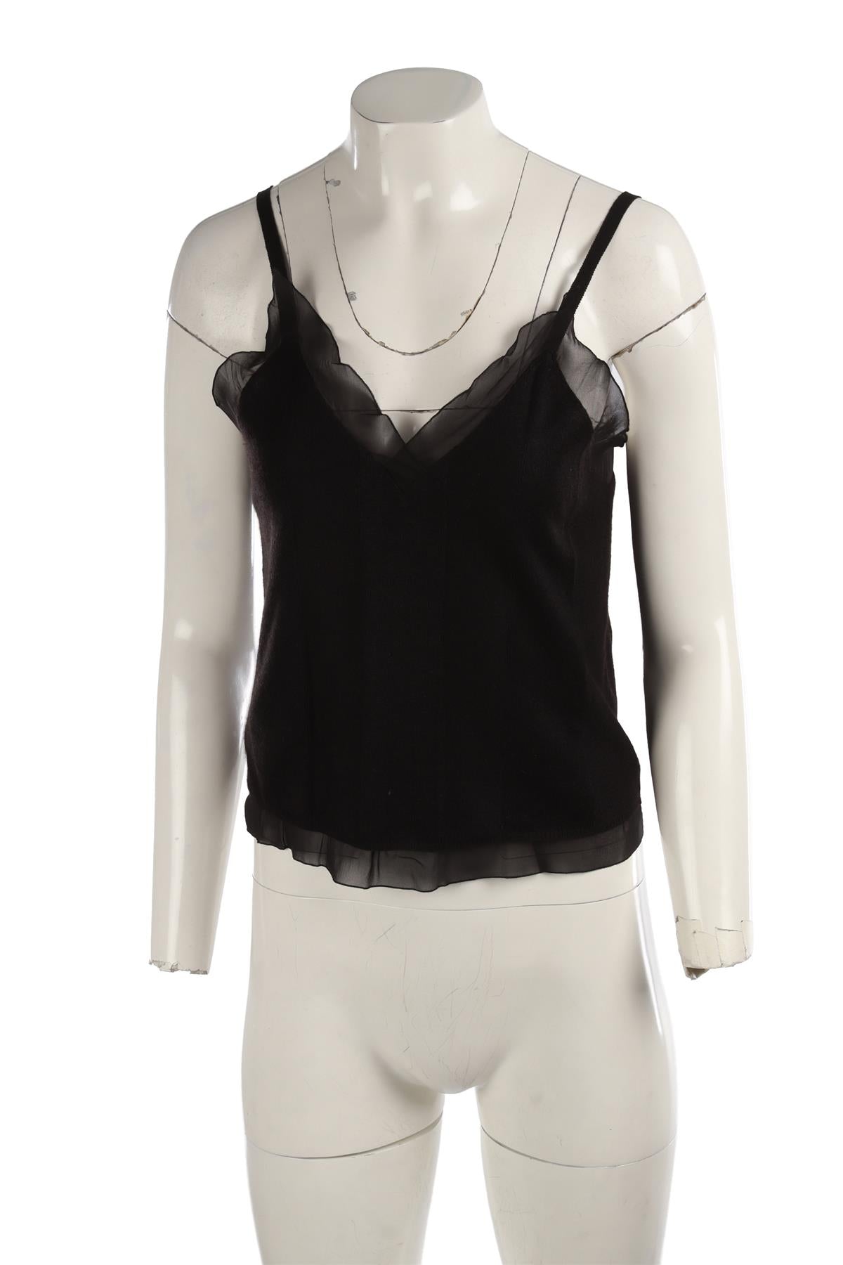PRADA BLACK WOOL VEST IT 42 UK 10