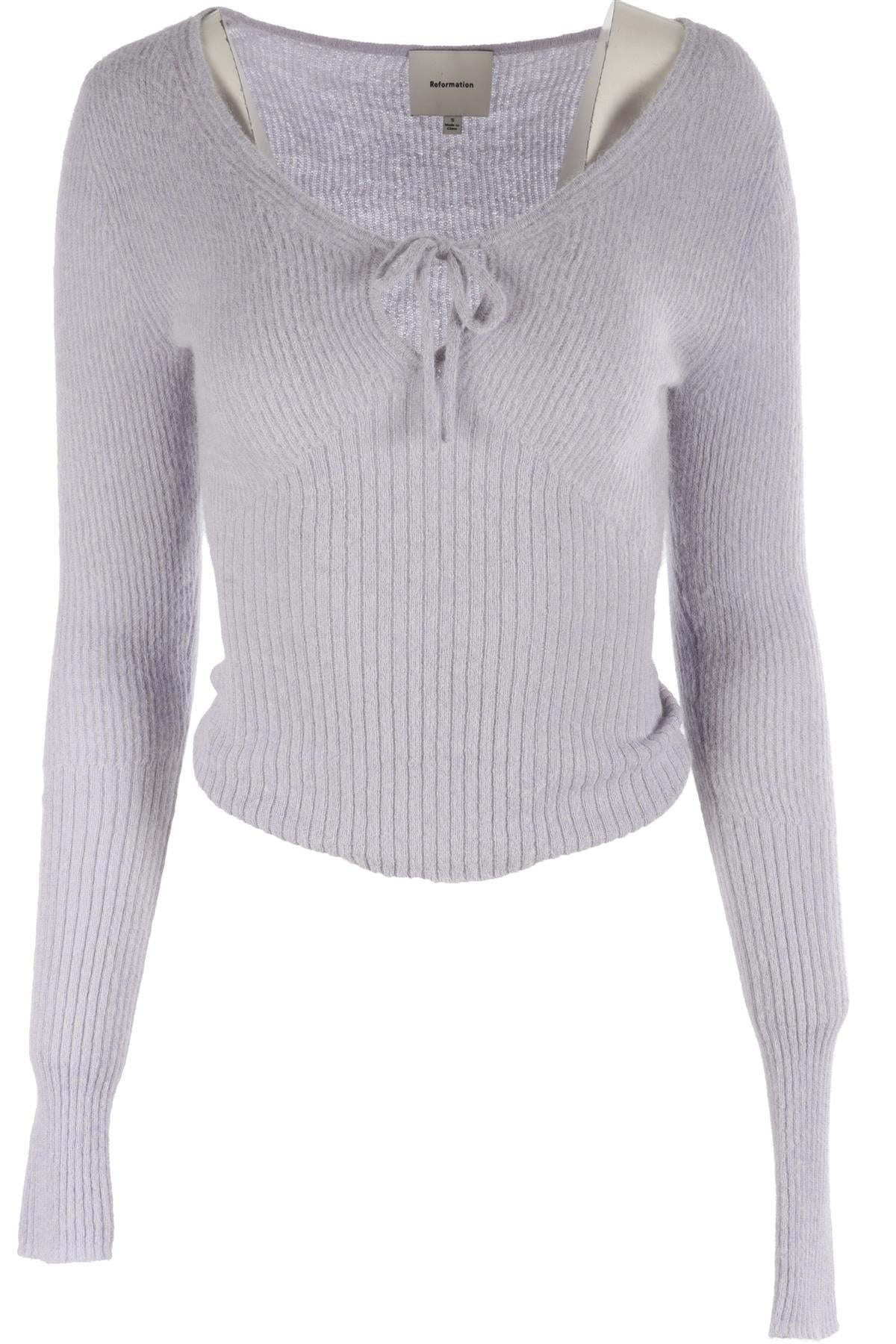 REFORMATION PURPLE ALPACA SWEATER SMALL