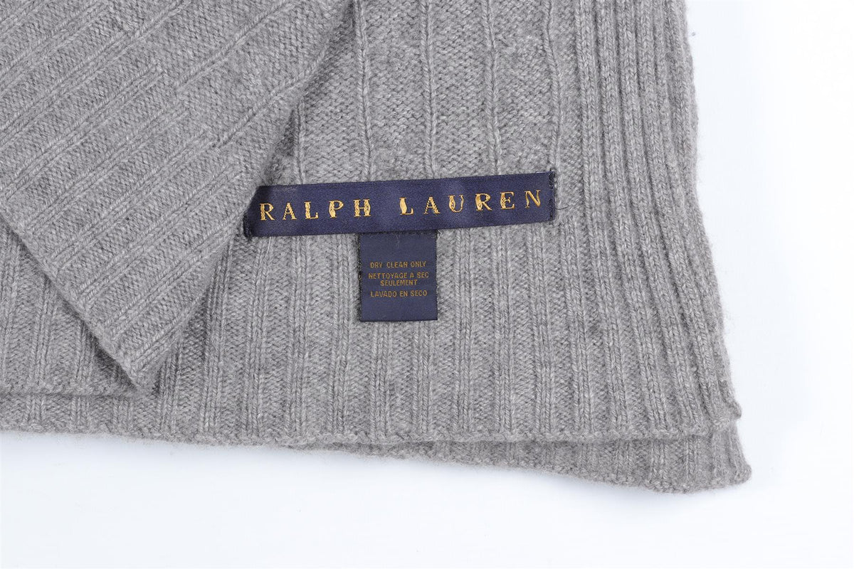 RALPH LAUREN GREY CASHMERE THROW