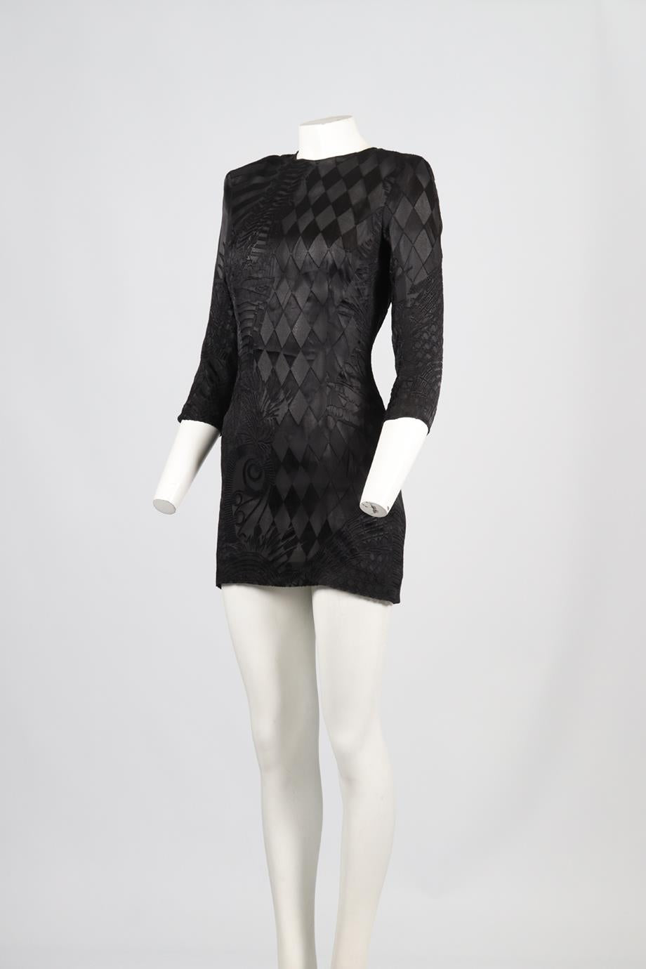 BALMAIN SILK BLEND MINI DRESS FR 40 UK 12