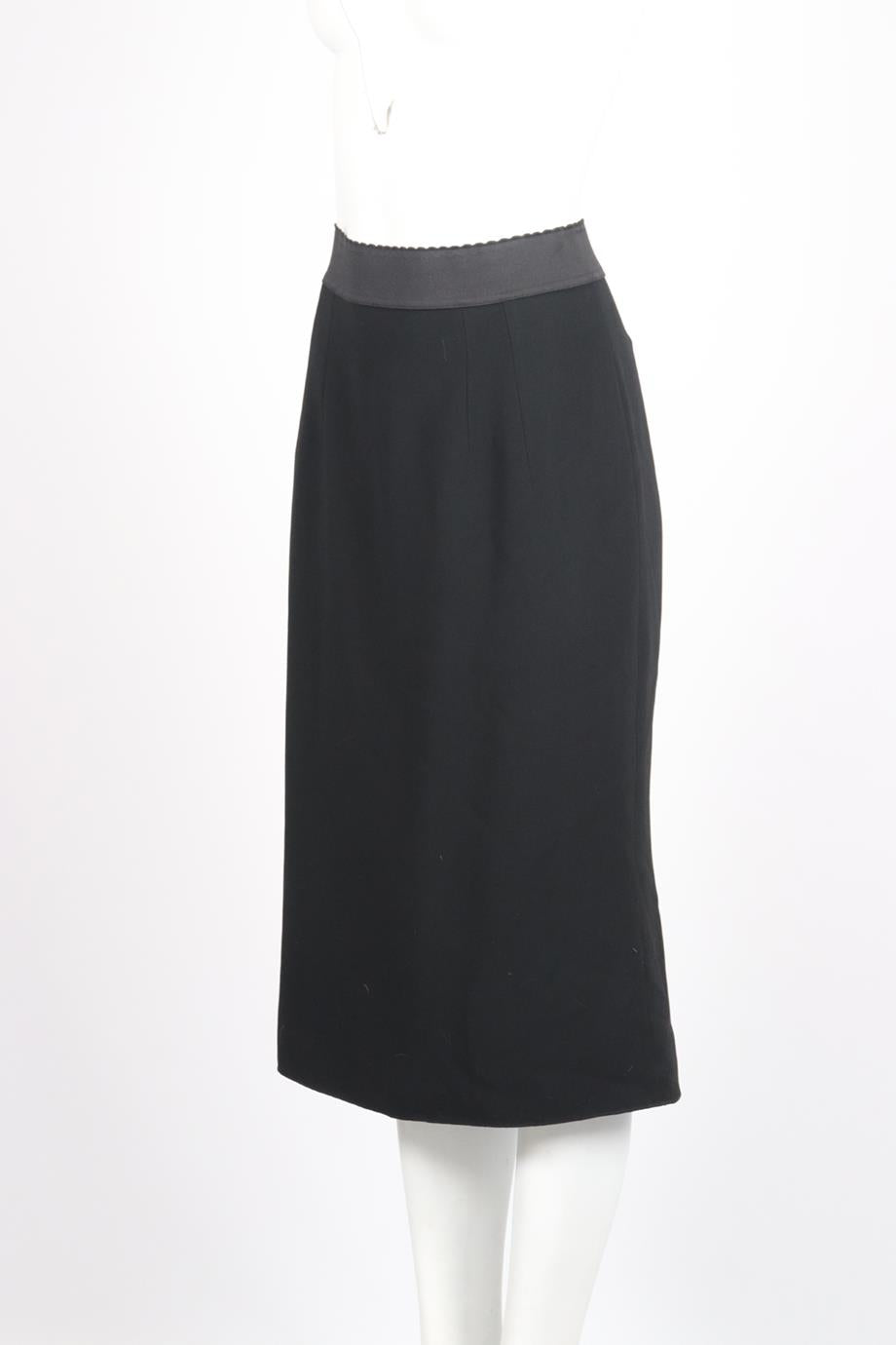 DOLCE AND GABBANA CREPE MIDI SKIRT IT 46 UK 14