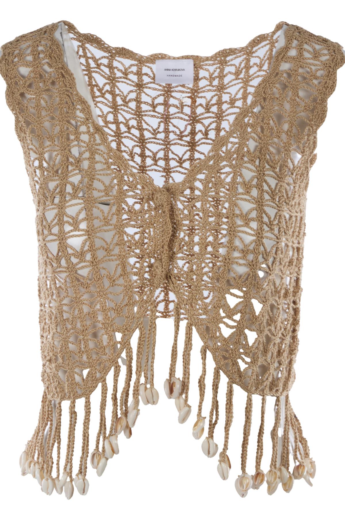 Beige Crochet Top