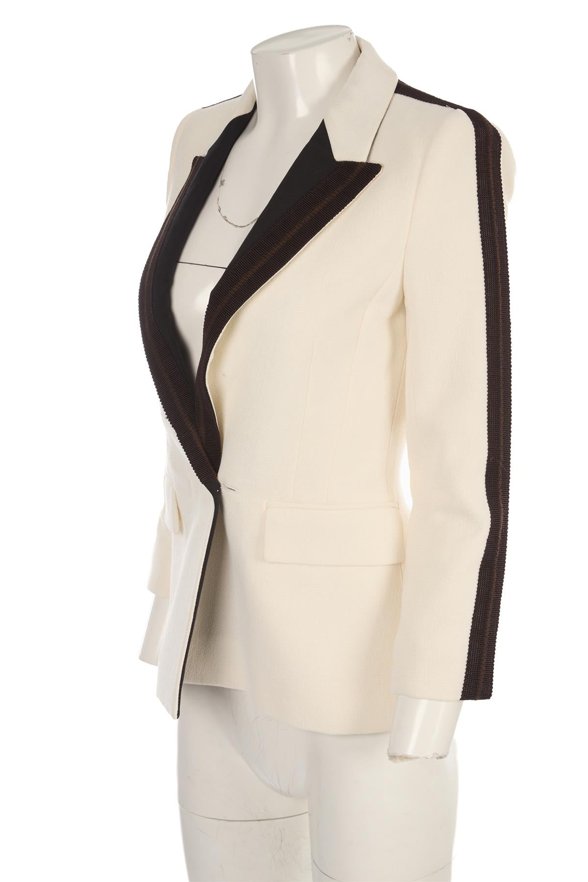 AMANDA WAKELEY WHITE WOOL BLAZER UK 10