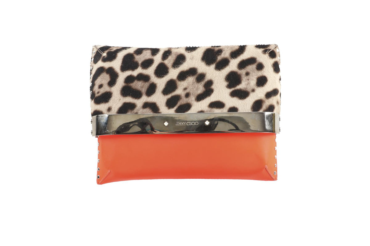 JIMMY CHOO MULTI DAPHNE LEATHER CLUTCH