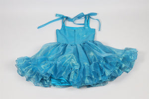 SHERRI HILL BLUE KIDS GIRLS LAME DRESS 10 YEARS