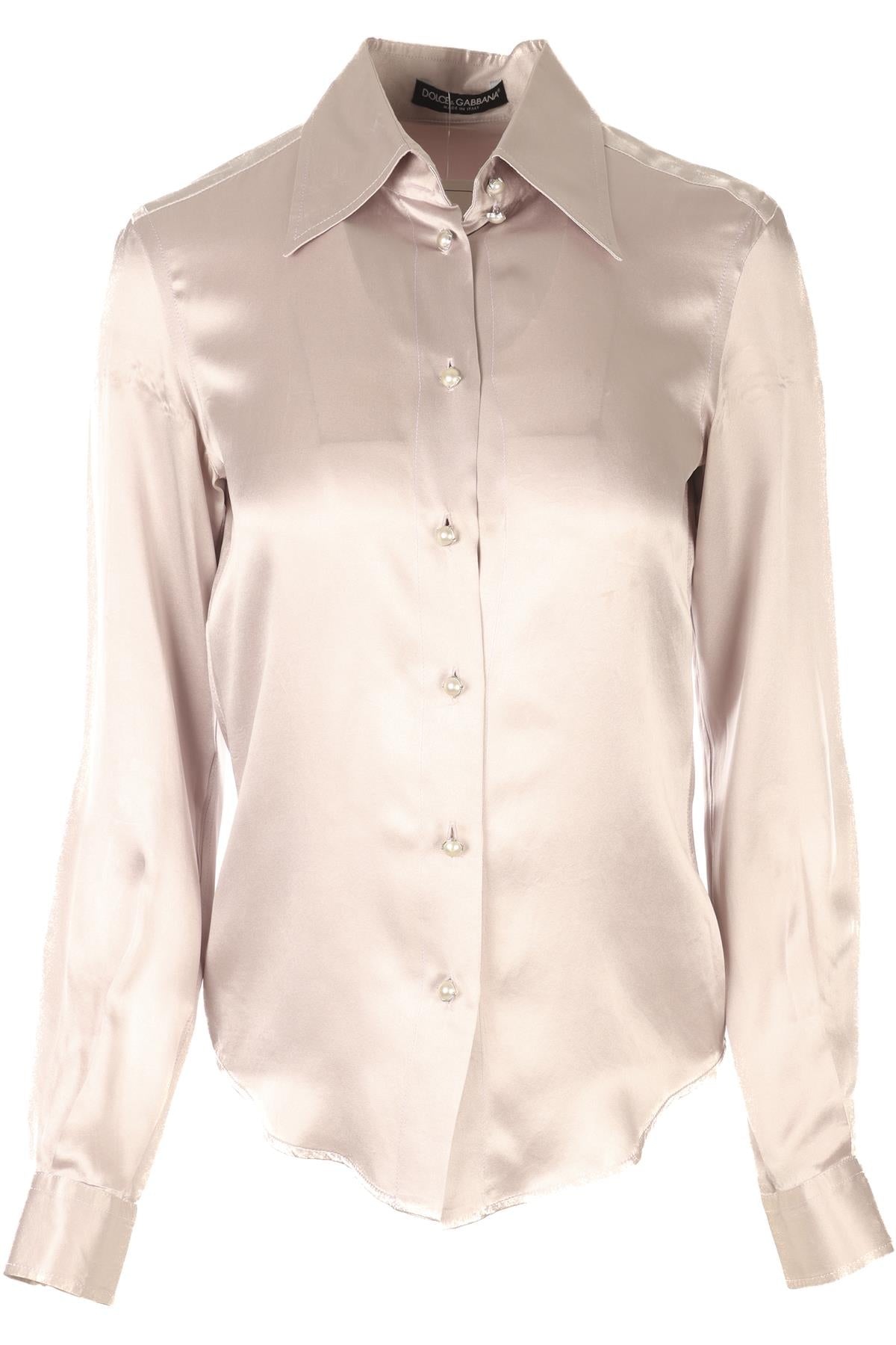 DOLCE & GABBANA PURPLE SILK SHIRT IT 38 UK 6
