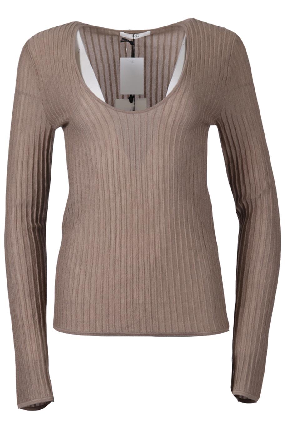 CO RIBBED CASHMERE TOP MEDIUM