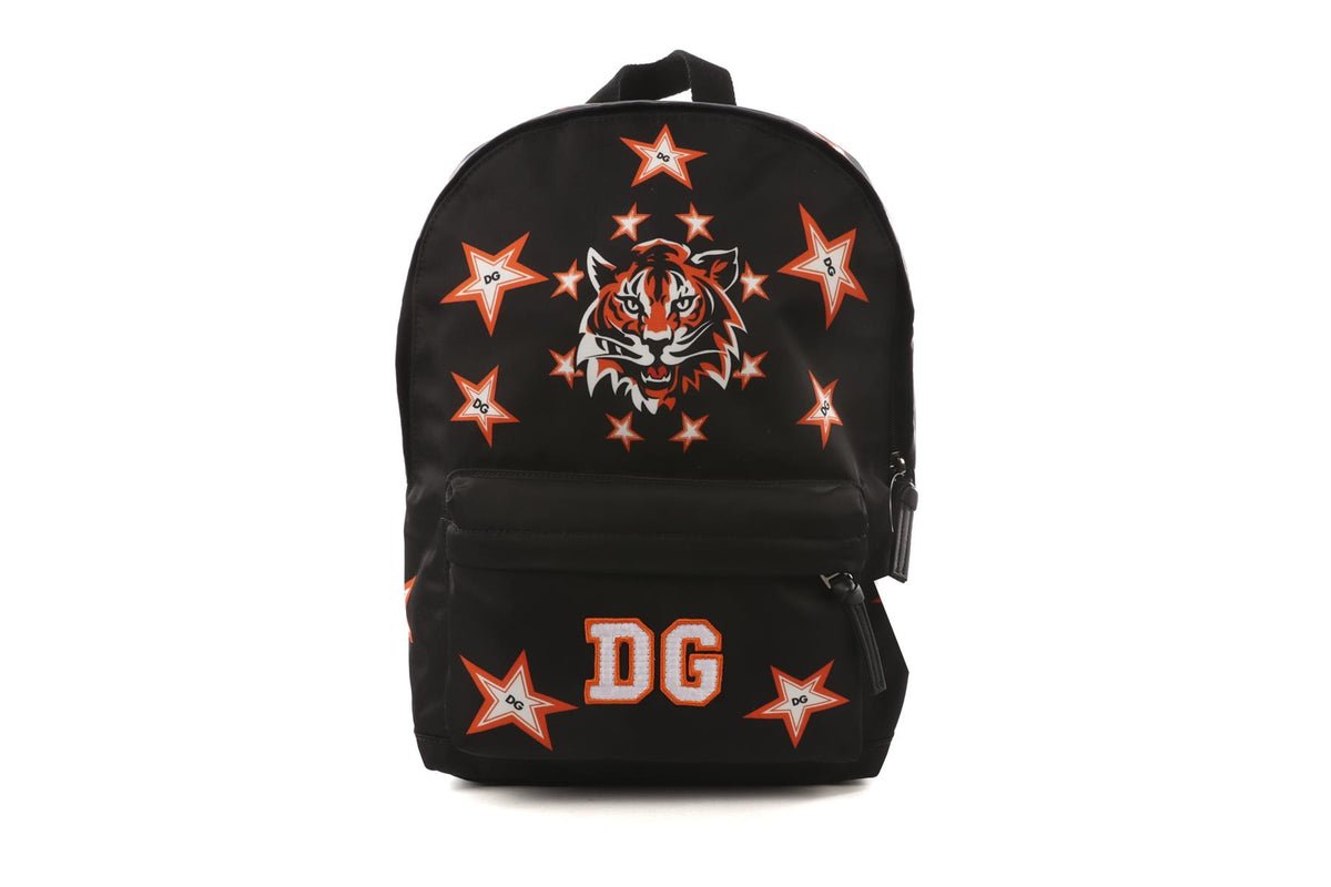 DOLCE & GABBANA BLACK KIDS BOYS BACKPACK