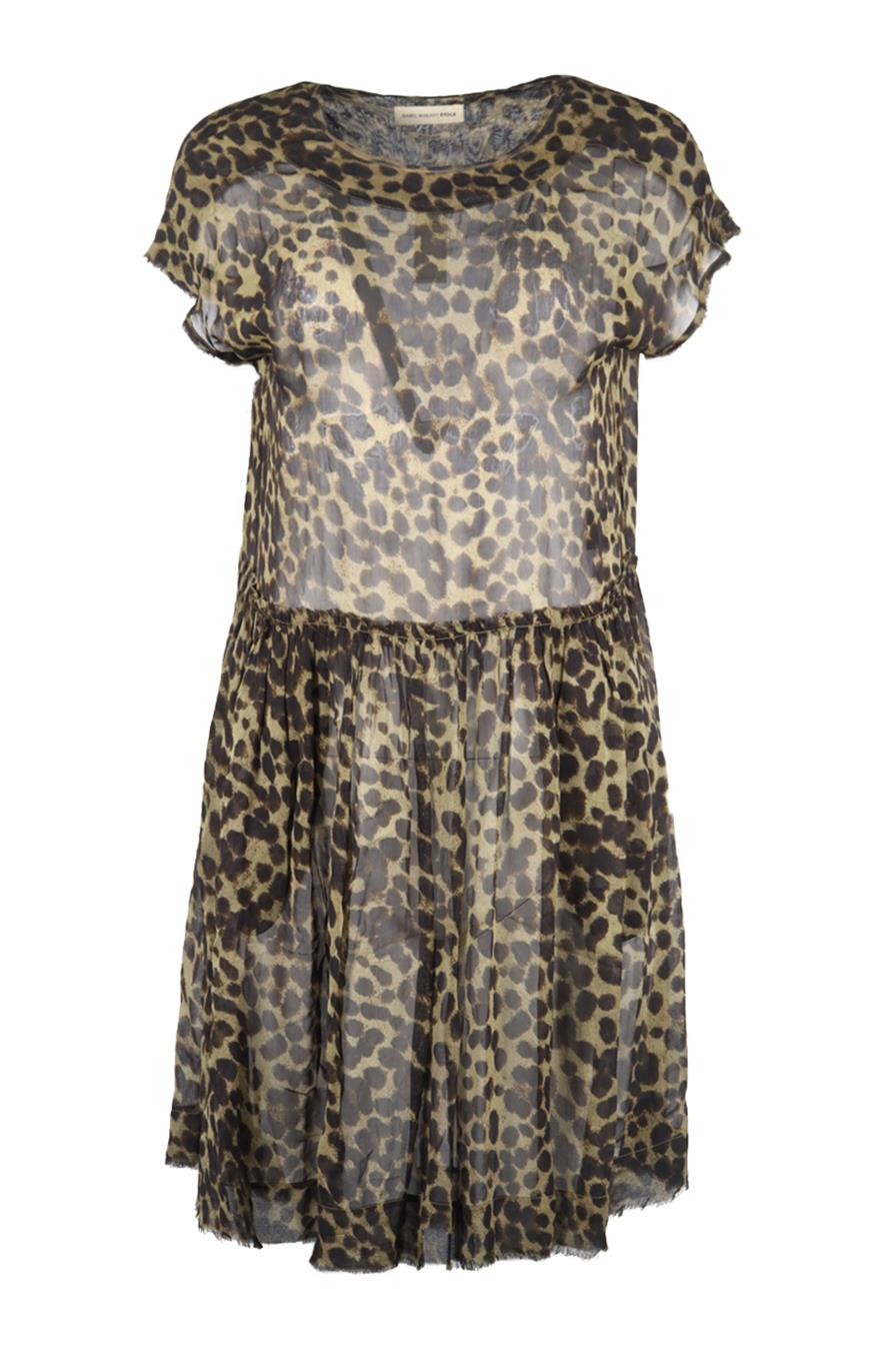 ISABEL MARANT ÉTOILE LEOPARD PRINT CREPE MINI DRESS FR 34 UK 6