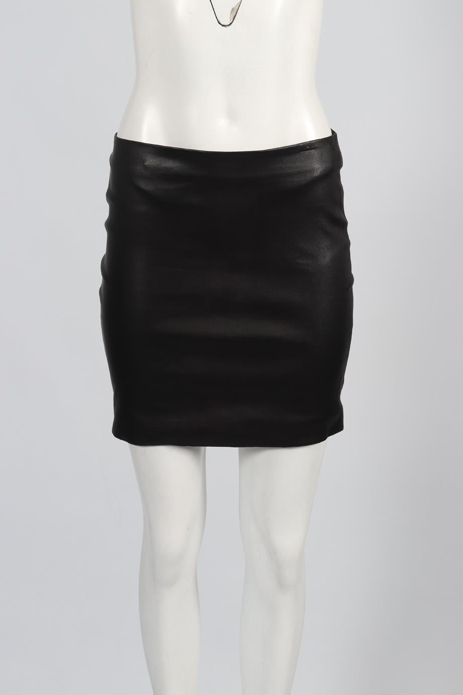 THE ROW LEATHER MINI SKIRT US 4 UK 8